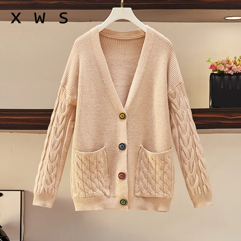 2020 V-Neck Women Winter oversized Sweaters Cardigans Criss-Cross Button Knit Jacket Color Pockets Chic Jacket ropa de mujer
2020 V-Neck Women Winter oversized Sweaters Cardigans Criss-Cross Button Knit Jacket Color Pockets Chic Jacket ropa de mujer