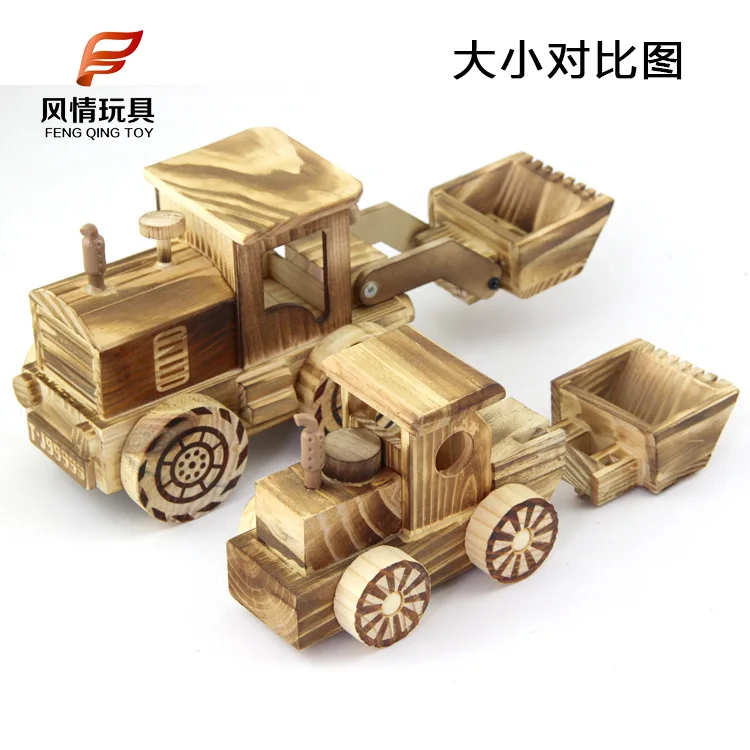 Natural Theaceae Bulldozer Children Model Toy Car Large Size Wood Excavator Decoration
Natural Theaceae Bulldozer Children Model Toy Car Large Size Wood Excavator Decoration