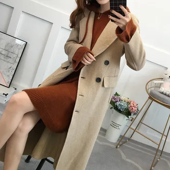 Double-faced wool coat female long section 2018 new loose Korean version of the knee en
Double-faced wool coat female long section 2018 new loose Korean version of the knee en