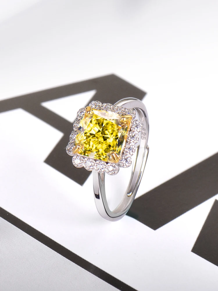 100% 925 Sterling Silver Sparkling Square Yellow Zircon Diamond Rings ,Wedding Rings For Women, Luxury Jewelry Ring
100% 925 Sterling Silver Sparkling Square Yellow Zircon Diamond Rings ,Wedding Rings For Women, Luxury Jewelry Ring