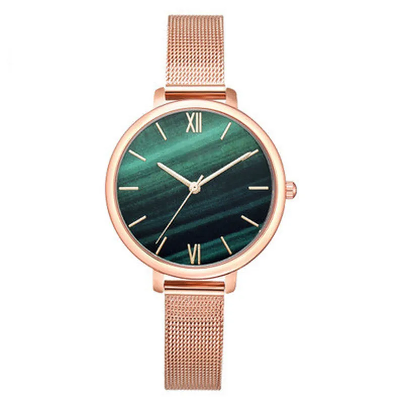 Роскошные часы 1 шт. женские из розового золота часы-браслет ювелирные изделия