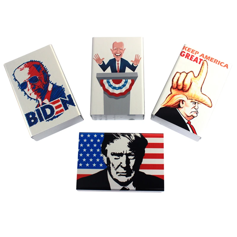 2020 US Presidential Election Souvenir Giveaway Donald Trump Derivatives Biden Metal Aluminum Sliding Cigarette Box Case Custom
2020 US Presidential Election Souvenir Giveaway Donald Trump Derivatives Biden Metal Aluminum Sliding Cigarette Box Case Custom