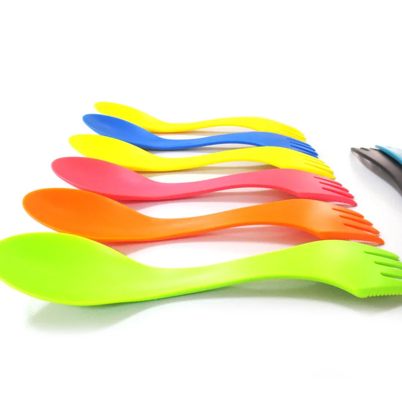 6pcs/Lot Spork Spoon Fork Sawtooth Knife Outdoor Camping Hiking Travel Plastic Utensils Combo Spork Tableware 6 Colors
6pcs/Lot Spork Spoon Fork Sawtooth Knife Outdoor Camping Hiking Travel Plastic Utensils Combo Spork Tableware 6 Colors