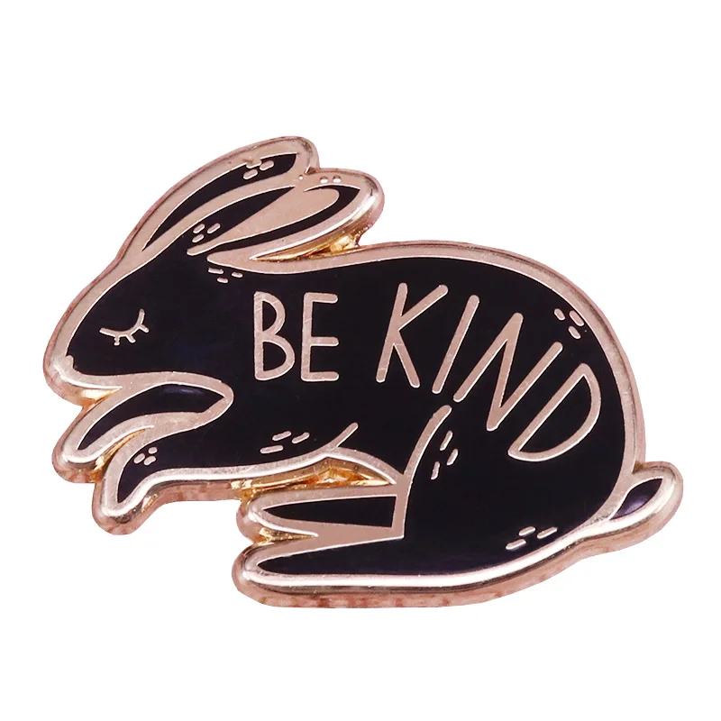 Be kind брошь в виде кролика забавная животного ювелирное изделие милый кролик