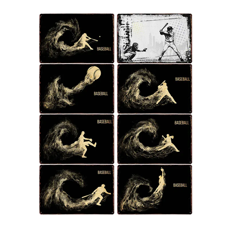 Sports Baseball Iron Painting Black Background Tin Sign Metal Poster Indoor Gym Training Room Retro Art Plate Plaque Craft Decor
Sports Baseball Iron Painting Black Background Tin Sign Metal Poster Indoor Gym Training Room Retro Art Plate Plaque Craft Decor