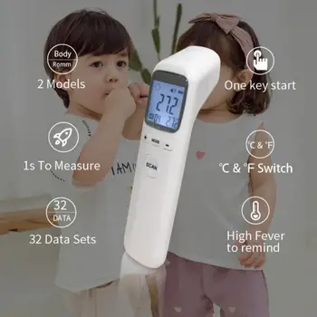 Infrared Thermometer Forehead Portable Non-contact child Handheld Body/Object Temperature Measure IR Device New Random Style
Infrared Thermometer Forehead Portable Non-contact child Handheld Body/Object Temperature Measure IR Device New Random Style