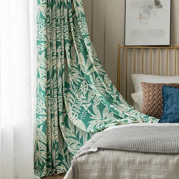 Modern Curtains for Living Dining Room Bedroom Minimalist Printed Curtain Green Plant Leaf PatternFinished Product Customization
Modern Curtains for Living Dining Room Bedroom Minimalist Printed Curtain Green Plant Leaf PatternFinished Product Customization