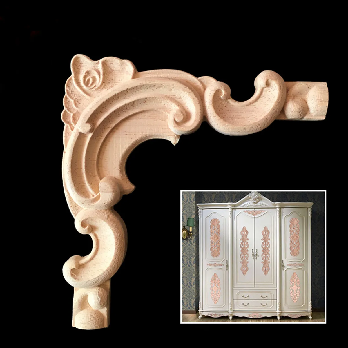 Hot 3 Types Rubber Wood Carved Corner Onlay Applique Frame Unpainted Furniture Decor Wall Door Woodcarving Furniture Accessories
Hot 3 Types Rubber Wood Carved Corner Onlay Applique Frame Unpainted Furniture Decor Wall Door Woodcarving Furniture Accessories