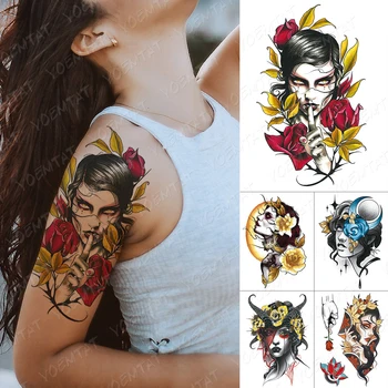 Waterproof Temporary Tattoo Sticker Clock Rose Catrina Day of The Dead Flash Tattoos Owl Beauty Body Art Arm Fake Tatoo Women
Waterproof Temporary Tattoo Sticker Clock Rose Catrina Day of The Dead Flash Tattoos Owl Beauty Body Art Arm Fake Tatoo Women