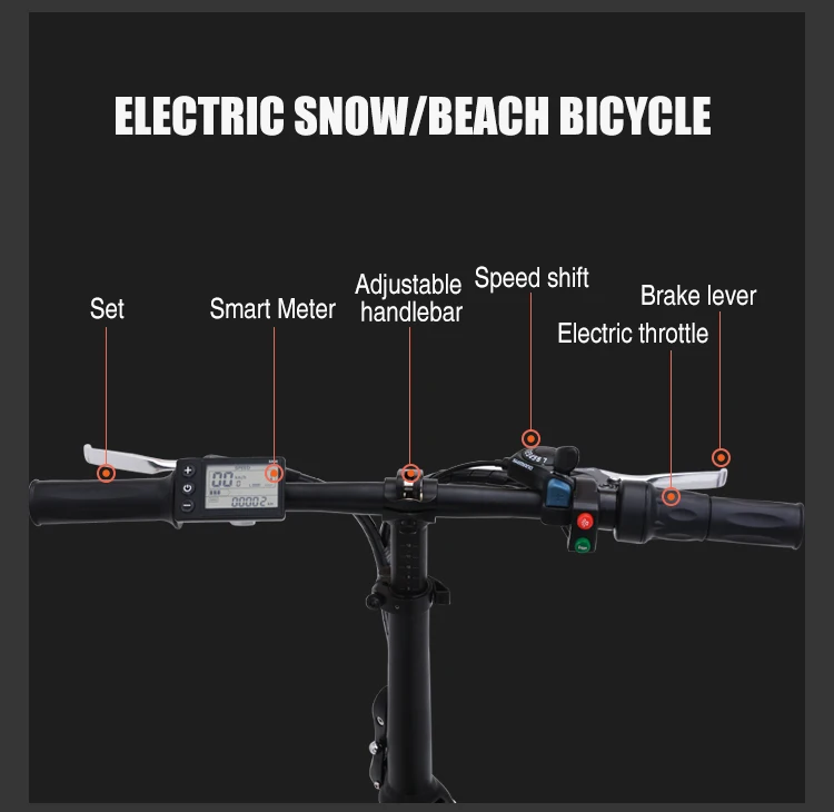 Best Electric Bicycle ebike Smart 48v Battery Folding  Electric bike 500w Motorcycle ebike 20-inch Portable Mountain snow Ebike 25