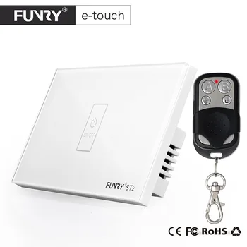 Funry ST2 1Gang US Standard Capacitive Touch Switch Remote Control luxury Glass Wall Switch Panel Light Switch 110-240V 433MHz
Funry ST2 1Gang US Standard Capacitive Touch Switch Remote Control luxury Glass Wall Switch Panel Light Switch 110-240V 433MHz