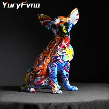 YuryFvna Nordic Painting Graffiti Chihuahua Pug Sculpture Figurine Art Elephant Statue Creative Resin Crafts Home Decoration
YuryFvna Nordic Painting Graffiti Chihuahua Pug Sculpture Figurine Art Elephant Statue Creative Resin Crafts Home Decoration