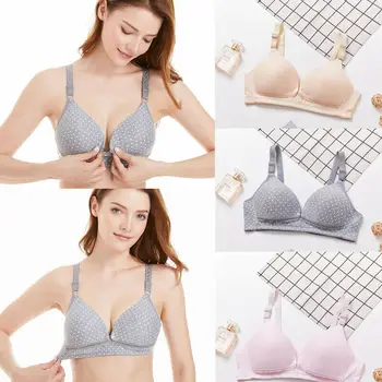 Women Front Button Maternity Nursing Bra Soft Breathable Lace Dot Bra Tops
Women Front Button Maternity Nursing Bra Soft Breathable Lace Dot Bra Tops
