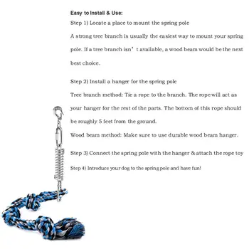 Durable Spring Stick Strong Pet Rope Toy with Large Capacity Springs Exercise T8WE
Durable Spring Stick Strong Pet Rope Toy with Large Capacity Springs Exercise T8WE