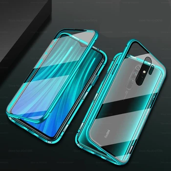 Magnetic Case redmi note 8 pro Case Double side Glass Metal Frame 360 Full Protection Cover for xiaomi redmi note8pro Funda
