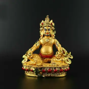 5.7" Tibet Tibetan Buddhism Resin Gild Yellow Jambhala Wealth God Mouse Statue 
5.7" Tibet Tibetan Buddhism Resin Gild Yellow Jambhala Wealth God Mouse Statue