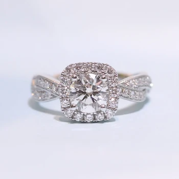 Sterling Silver 10k 14k white gold 0.5ct 5mm Round cut Moissanite Ring DEF Color VVS1 Wedding Engagement Ring For Women
Sterling Silver 10k 14k white gold 0.5ct 5mm Round cut Moissanite Ring DEF Color VVS1 Wedding Engagement Ring For Women