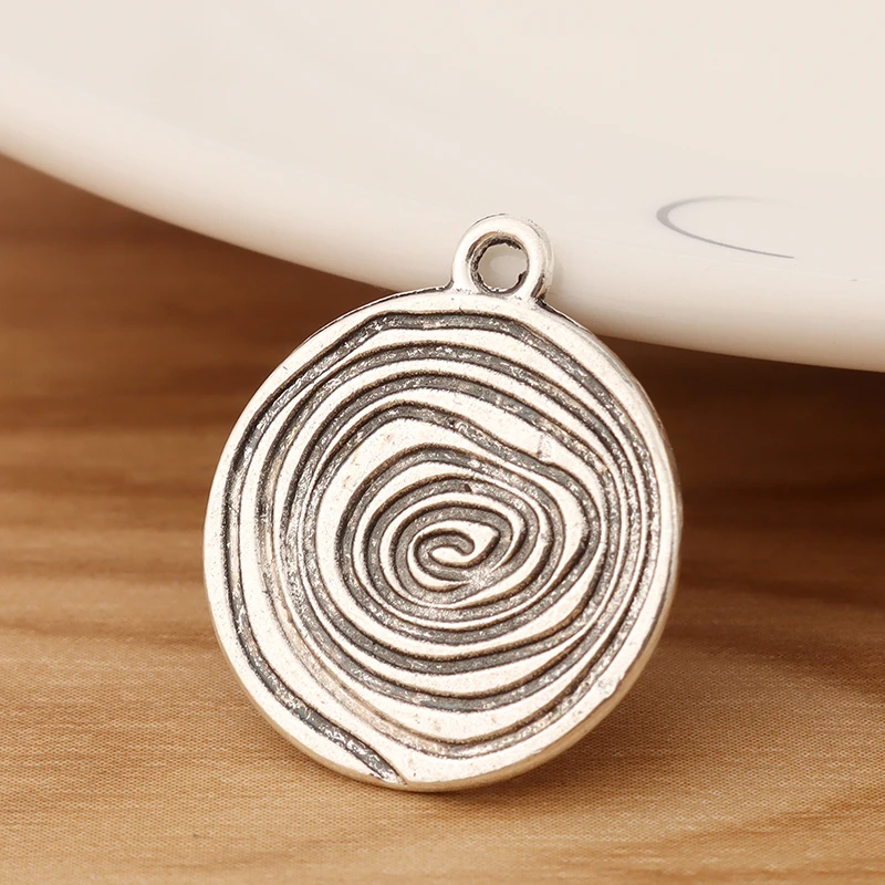 20 Pieces Tibetan Silver 2 Sided Swirl Spiral Vortex Round Charms Pendant for DIY Necklace Bracelet Jewellery Making Accessories
20 Pieces Tibetan Silver 2 Sided Swirl Spiral Vortex Round Charms Pendant for DIY Necklace Bracelet Jewellery Making Accessories