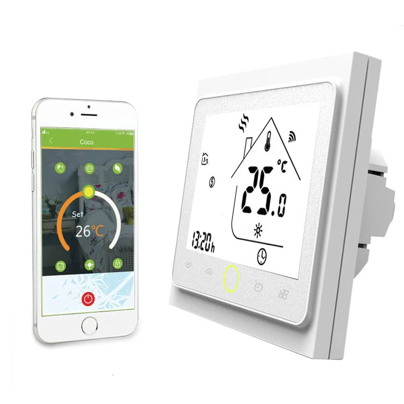 FGHGF WiFi Smart Temperature Controller Thermostat for Water/Electric floor Heating Water/Gas Boiler Works with Home
FGHGF WiFi Smart Temperature Controller Thermostat for Water/Electric floor Heating Water/Gas Boiler Works with Home