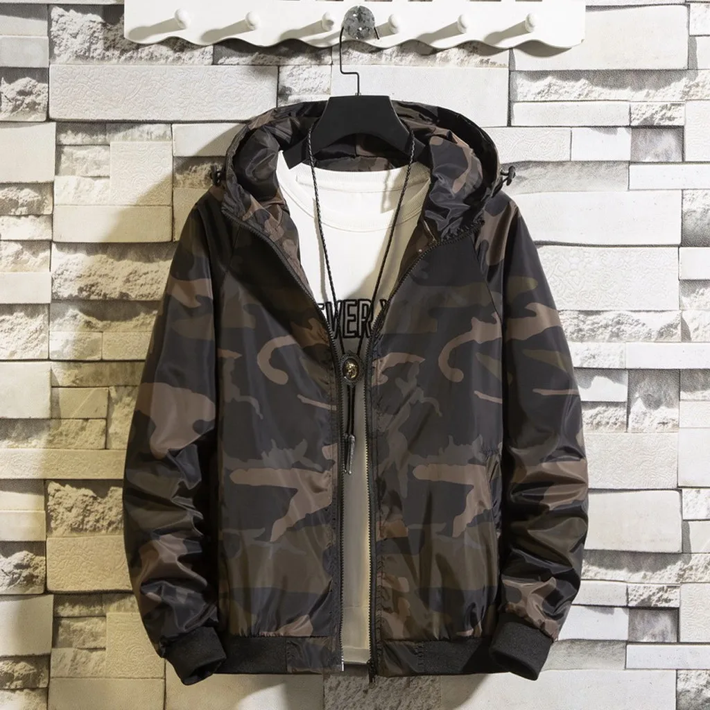 Men's Autumn Casual Fashion Camouflage Printing Hoodie Thin Outdoor Jacket Coat Clothes Men'S Windbreaker Coat Male Outwear Y930
Men's Autumn Casual Fashion Camouflage Printing Hoodie Thin Outdoor Jacket Coat Clothes Men'S Windbreaker Coat Male Outwear Y930