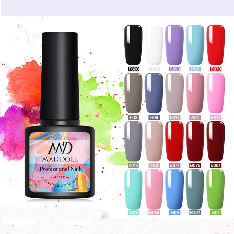 MAD DOLL 8ml Purple Red Pink Series Color Soak Off Gel Polish UV Gel Varnish Long-Lasting One-shot Color Nail Art Gel
MAD DOLL 8ml Purple Red Pink Series Color Soak Off Gel Polish UV Gel Varnish Long-Lasting One-shot Color Nail Art Gel