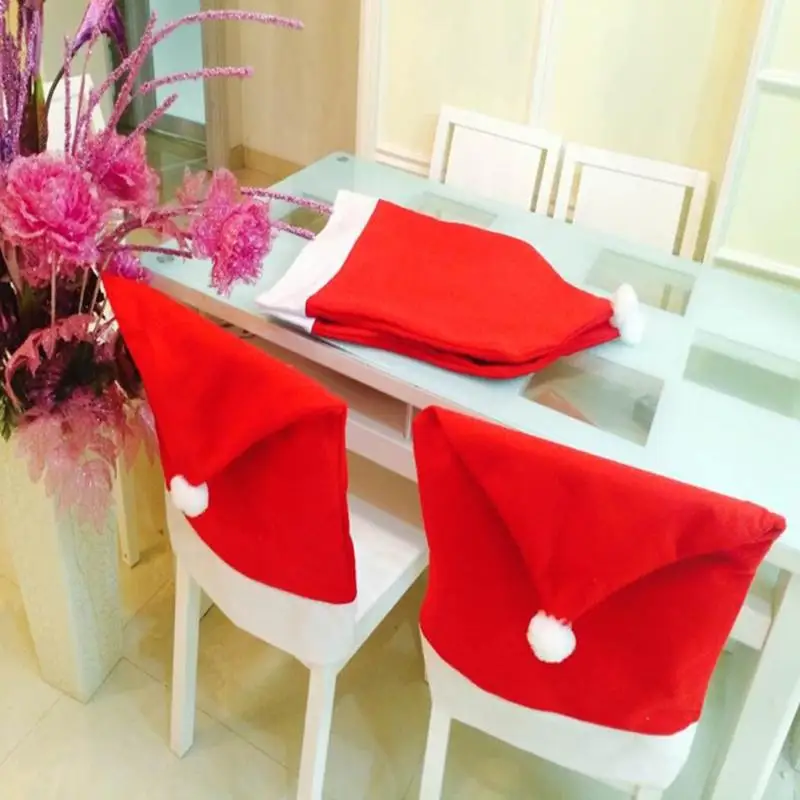 4/6Pcs Santa Claus Cap Christmas Chair Cover Dinner Dining Table Red Hat Chair Back Cover Christmas Decoration for Home navidad
4/6Pcs Santa Claus Cap Christmas Chair Cover Dinner Dining Table Red Hat Chair Back Cover Christmas Decoration for Home navidad