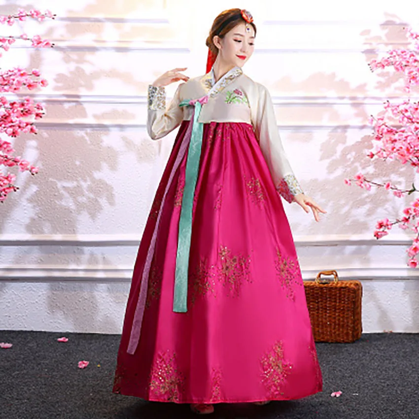 Korean Style Traditional Retuo Vintage Hanbok Dress for Women V-neck Evening Party Dress Hanbok Lady Tunic National Costumes
Korean Style Traditional Retuo Vintage Hanbok Dress for Women V-neck Evening Party Dress Hanbok Lady Tunic National Costumes