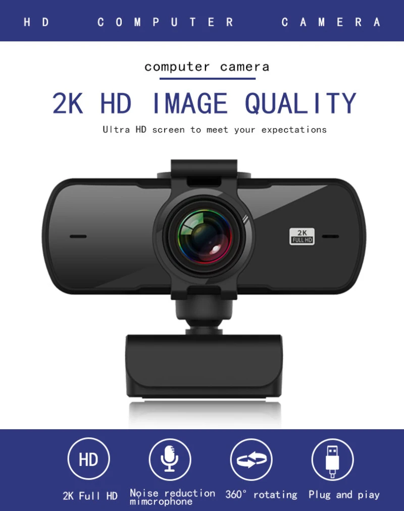 USB2.0 Focus HD Webcam Built-in Microphone Camera Computer Peripherals PC Laptop Web Camera For Video Call Conference Work
USB2.0 Focus HD Webcam Built-in Microphone Camera Computer Peripherals PC Laptop Web Camera For Video Call Conference Work
