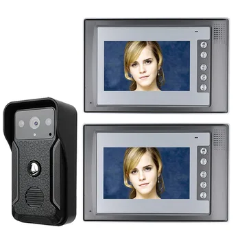 Mountainone One to Two Video Intercoms kit Handfree 1 Camera Night Vision 2 Monitors 7 Inch Electric lock-control function
Mountainone One to Two Video Intercoms kit Handfree 1 Camera Night Vision 2 Monitors 7 Inch Electric lock-control function