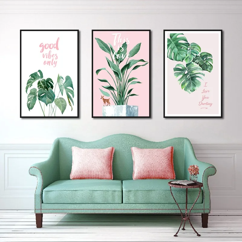 Green Leaf Pink Background Poster Fresh Nordic Style Wall Art Canvas Painting Hd Print Wall Picture For Living Room Home Decor
Green Leaf Pink Background Poster Fresh Nordic Style Wall Art Canvas Painting Hd Print Wall Picture For Living Room Home Decor