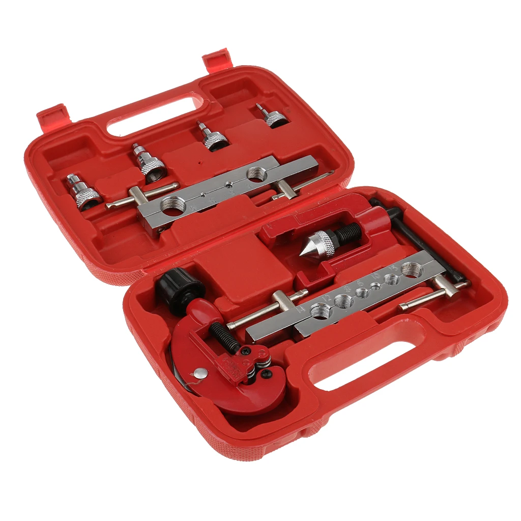 8 Piece Automotive Brake Fuel Pipe Repair Tool Tube Cutter Set Metric Flaring with Case
8 Piece Automotive Brake Fuel Pipe Repair Tool Tube Cutter Set Metric Flaring with Case