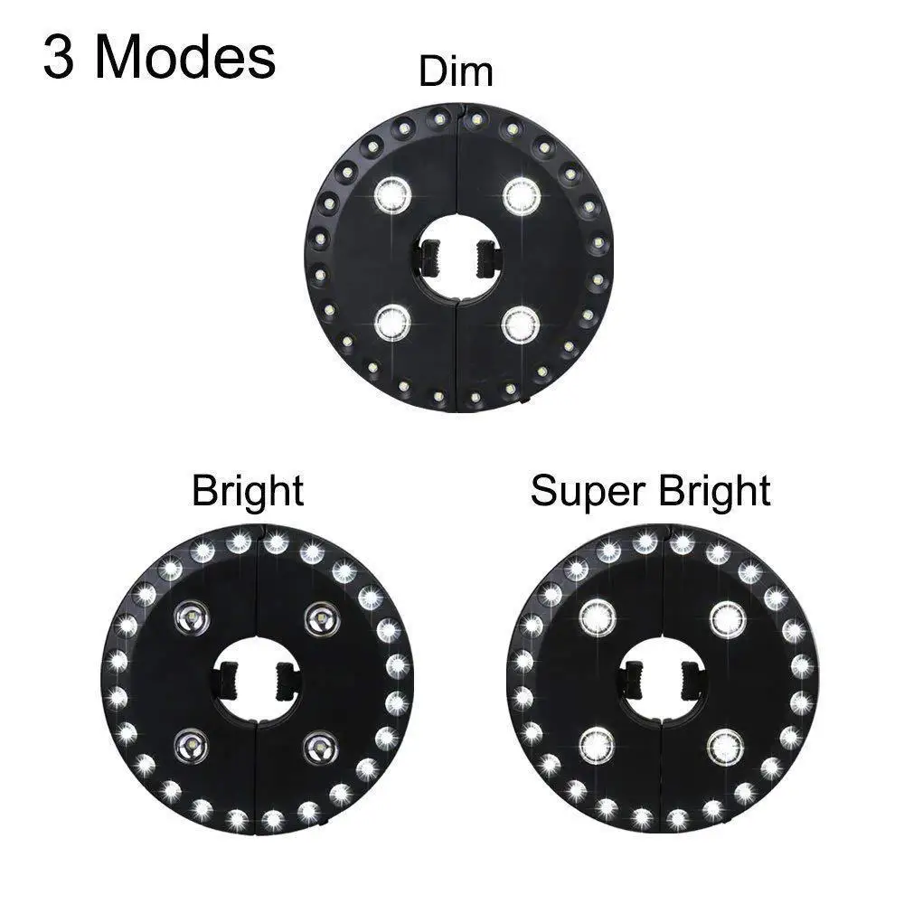 3 режима 28LED патио зонтик Полюс светильник садовый Портативный Кемпинг походная