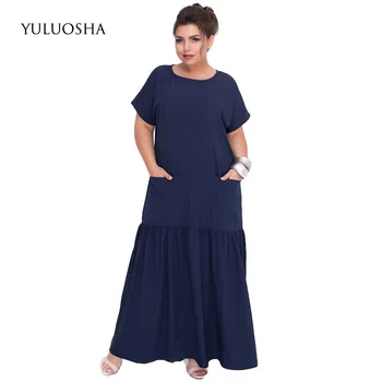 YULUOSHA Plus Size Long Dresses Evening Draped O-Neck A-Line Pockets Royal Blue Dress Formal Dresses Evening Gown 5XL 6XL
YULUOSHA Plus Size Long Dresses Evening Draped O-Neck A-Line Pockets Royal Blue Dress Formal Dresses Evening Gown 5XL 6XL