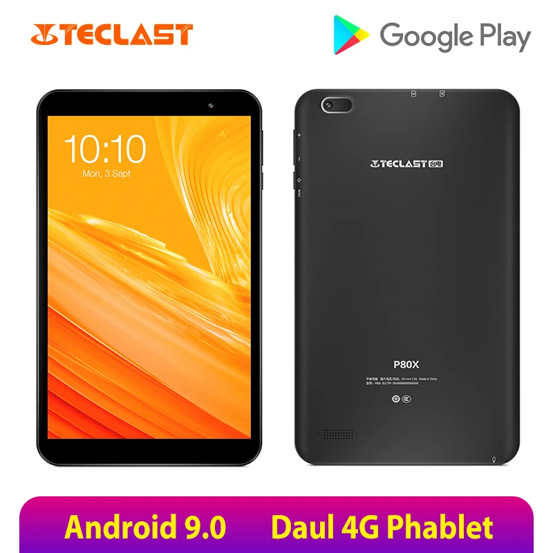 Teclast P80X 8 inch Tablet Android 9.0 Daul 4G Phablet SC9863A Octa Core 1280*800 IPS 2GB RAM 16GB ROM Tablet PC GPS Dual Camera
Teclast P80X 8 inch Tablet Android 9.0 Daul 4G Phablet SC9863A Octa Core 1280*800 IPS 2GB RAM 16GB ROM Tablet PC GPS Dual Camera