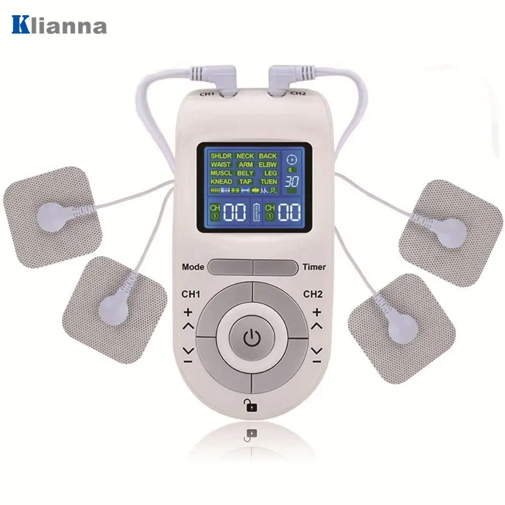 Dual Channels Tens Machine EMS Electronic Pulse Massager Muscle Stimulator Acupuncture Low Frequency Physiotherapy Device 
Dual Channels Tens Machine EMS Electronic Pulse Massager Muscle Stimulator Acupuncture Low Frequency Physiotherapy Device