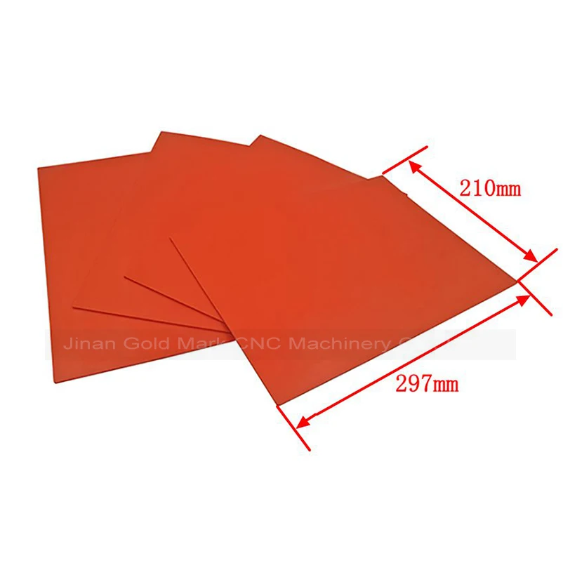 Фото 297*210*2 3 мм 1 шт. красный резиновый лист Бесплатная доставка A4 размер для лазерной
