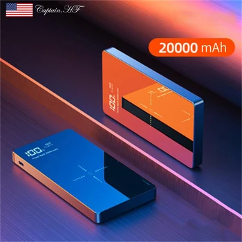 Captain Wireless Portable Charger, 20000 Ma Dual USB Output Wireless Charger Power Bank with LED Digital Display Mirror Design
Captain Wireless Portable Charger, 20000 Ma Dual USB Output Wireless Charger Power Bank with LED Digital Display Mirror Design