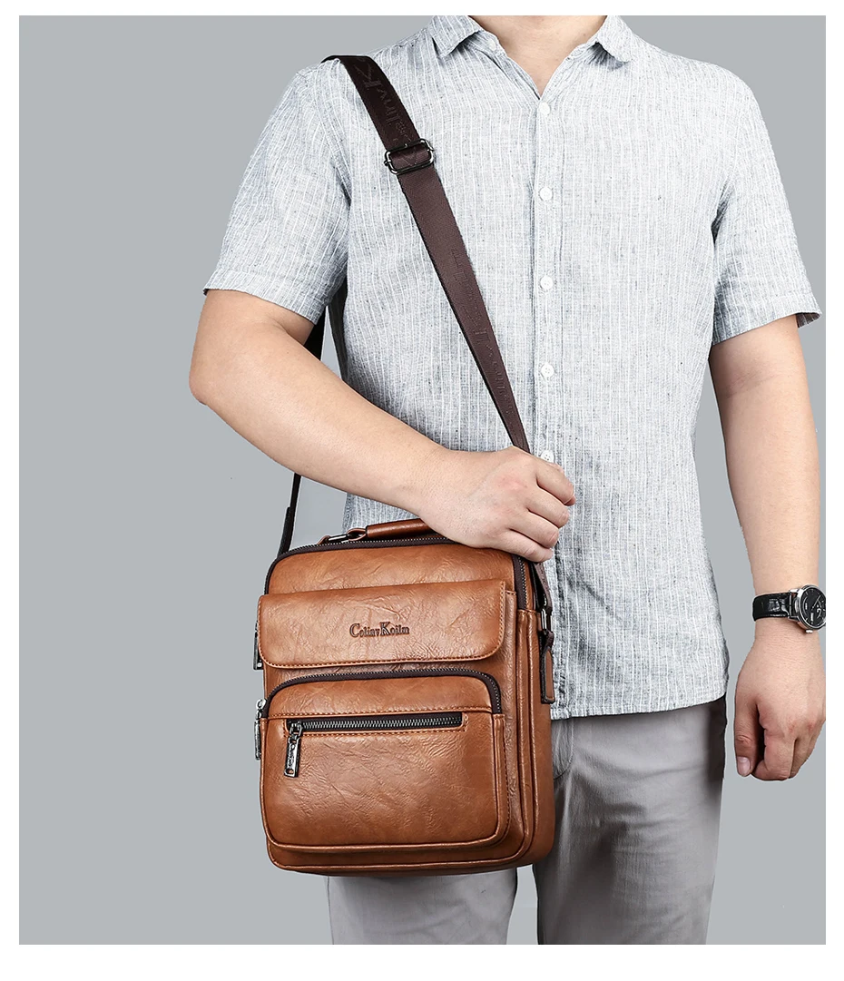 Celinv Koilm Big Size Men's Handbags Famous Brand Man Leather Crossbody Shoulder Messenger Bag For 9.7 inch iPad Casual Business Celinv Koilm Big Size Men's Handbags Famous Brand Man Leather Crossbody Shoulder Messenger Bag For 9.7 inch iPad Casual Business