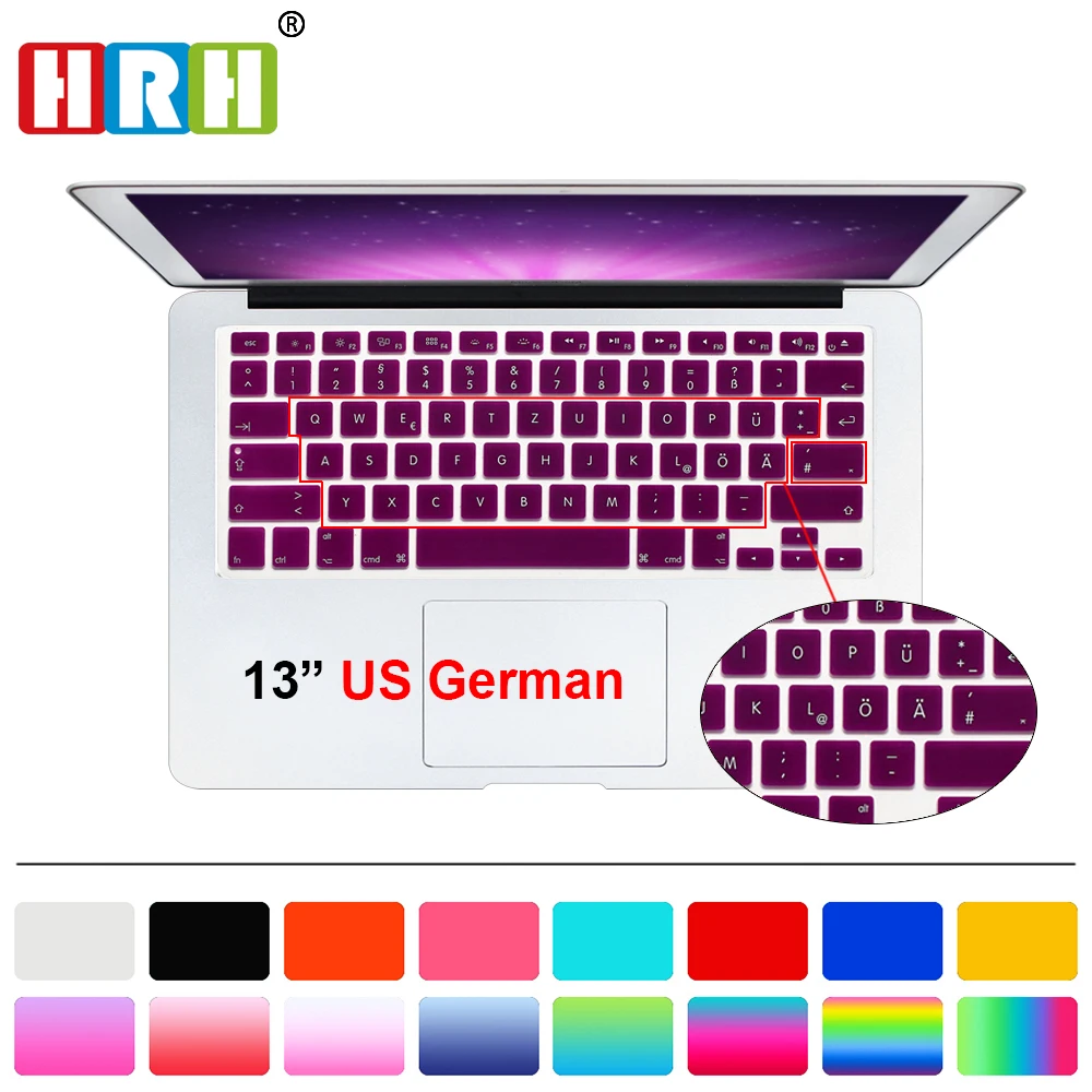 1pc German Soft Silicone US Keyboard Cover Skin Cover Protective FILM Protector for Apple MacBook Pro Air With Retina 13 15 17
1pc German Soft Silicone US Keyboard Cover Skin Cover Protective FILM Protector for Apple MacBook Pro Air With Retina 13 15 17