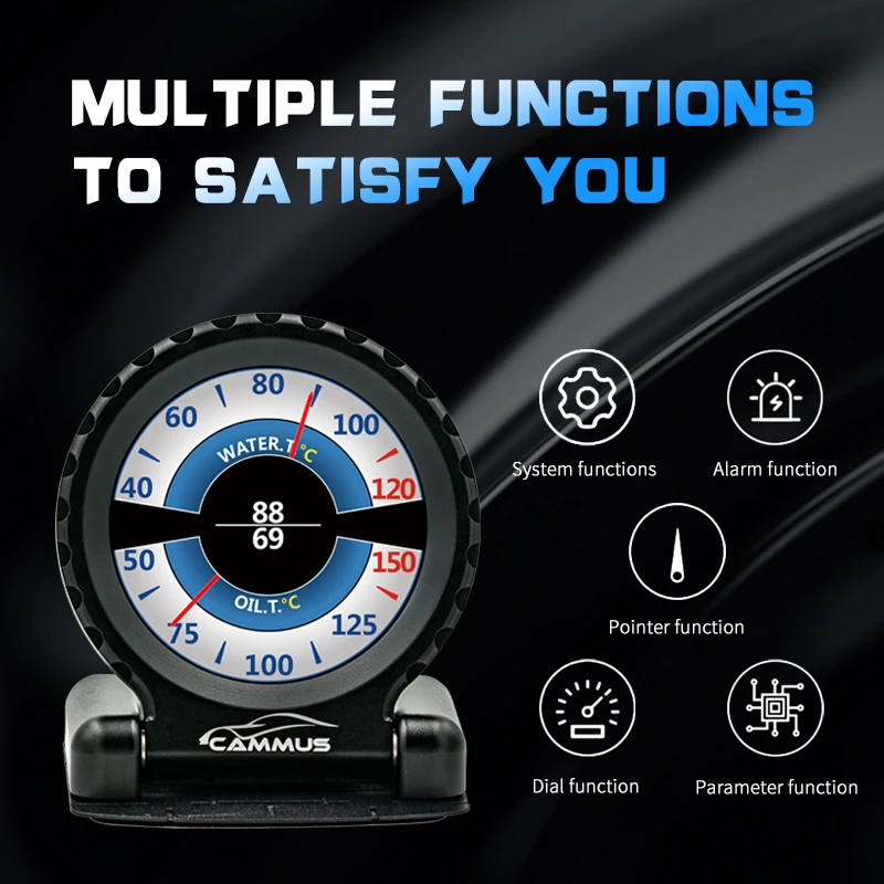 I Round lcd датчик прямого подключения OBD гоночный метр Многофункциональный RPM