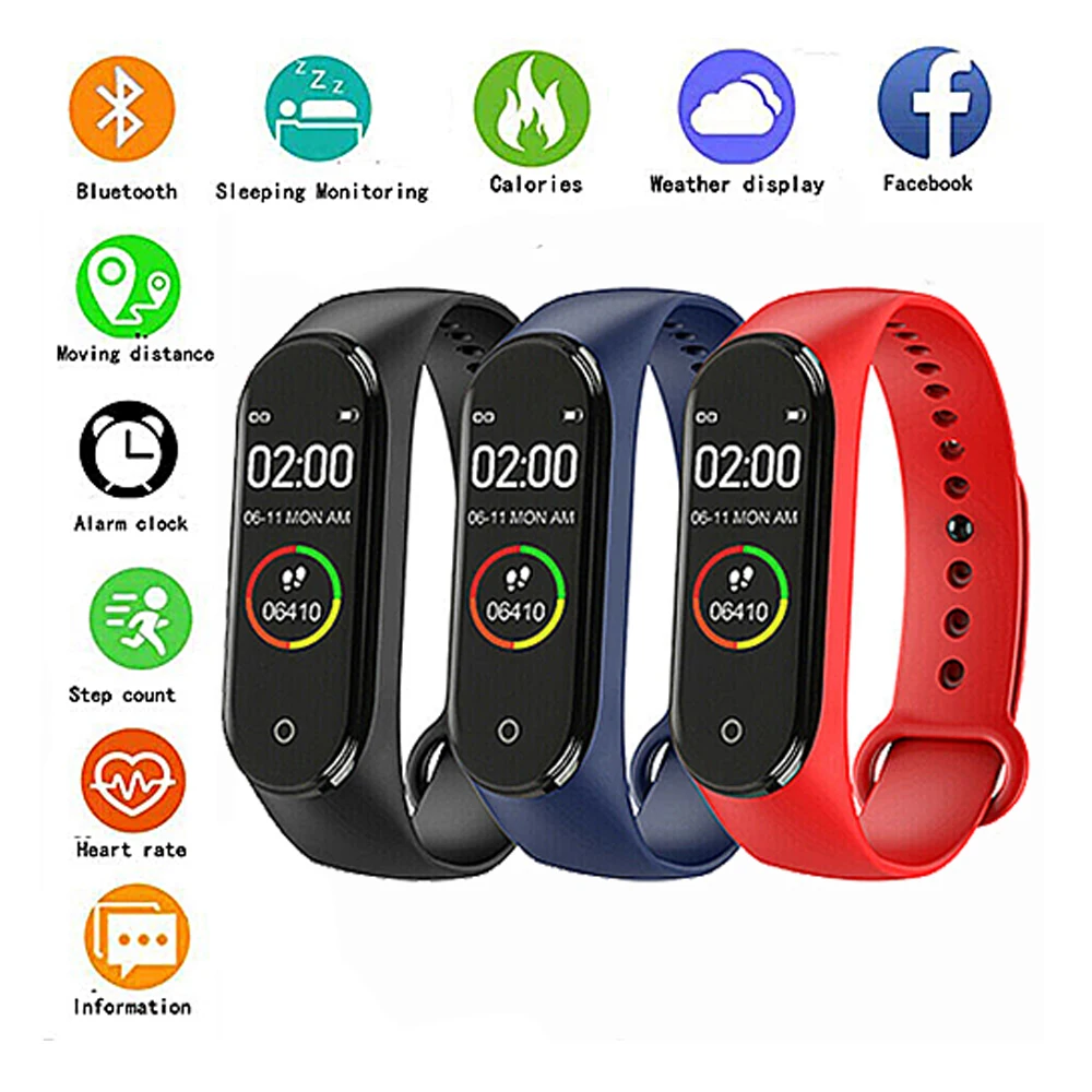 Color Screen Smart Bracelet Waterproof Heart Rate Monitor Fitness Tracker Bluetooth Smart Watch Sport Pedometer Men Women Watch
Color Screen Smart Bracelet Waterproof Heart Rate Monitor Fitness Tracker Bluetooth Smart Watch Sport Pedometer Men Women Watch