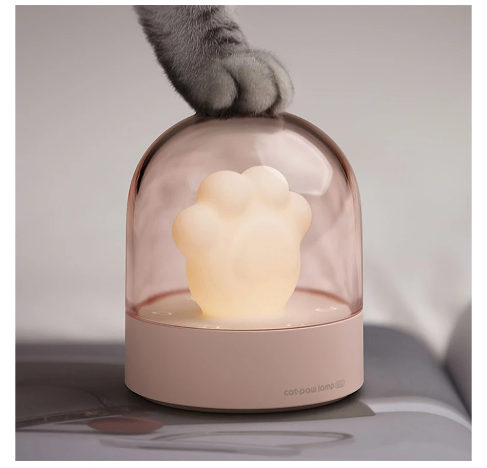 Светодиодная лампа в виде кошачьих лап прикроватный светильник с подсветкой