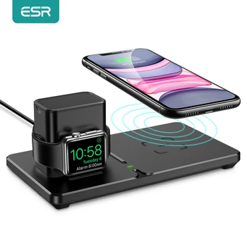 ESR Wireless Charger for iPhone 12 11 Pro Max for iWatch 5 4 3 Airpods Pro Fast Charger Detachable 2 in 1 Wireless Charging Pad
ESR Wireless Charger for iPhone 12 11 Pro Max for iWatch 5 4 3 Airpods Pro Fast Charger Detachable 2 in 1 Wireless Charging Pad