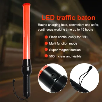 54cm Multifunctional Light Stick Hand Fluorescence Glow Safty Wand LED Traffic Baton Flash Warning Tools Indicator Police Signal
54cm Multifunctional Light Stick Hand Fluorescence Glow Safty Wand LED Traffic Baton Flash Warning Tools Indicator Police Signal