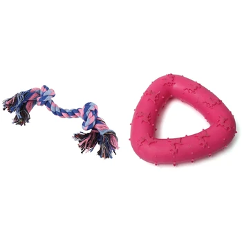 Rubber Pet Dog Puppy Cat Teething Healthy Teeth Gums Triangular & Family Dogs Pets Braided Rope Bone Chewing 18cm
Rubber Pet Dog Puppy Cat Teething Healthy Teeth Gums Triangular & Family Dogs Pets Braided Rope Bone Chewing 18cm