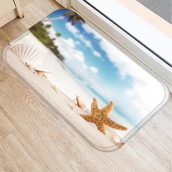 

Sea Anti-slip Mediterranean Bath mat Bathroom kitchen bedroon floor mat Home Entrance Rugs kids prayer mat 40*60cm