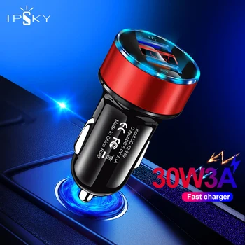 IPSKY Quick Charge 3.0 Mini Car Charger Fast Mobile Phone Charge 30W 3A Universal 2 USB Ports For Oneplus 7T For Xiaomi Redmin 
IPSKY Quick Charge 3.0 Mini Car Charger Fast Mobile Phone Charge 30W 3A Universal 2 USB Ports For Oneplus 7T For Xiaomi Redmin