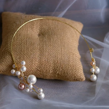 Korean Pearls Gold Brides Tiaras Headpieces Zircon Crystal Hairband Wedding Hair Accessories
Korean Pearls Gold Brides Tiaras Headpieces Zircon Crystal Hairband Wedding Hair Accessories
