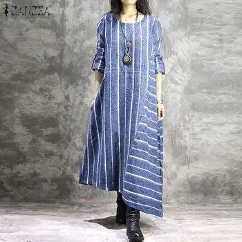 M 5XL ZANZEA 2020 Women Shirt Vestido Casual Long Sleeve Sundress Spring Striped Work Cotton Irregular Dress Robe Female Tunic
M 5XL ZANZEA 2020 Women Shirt Vestido Casual Long Sleeve Sundress Spring Striped Work Cotton Irregular Dress Robe Female Tunic
