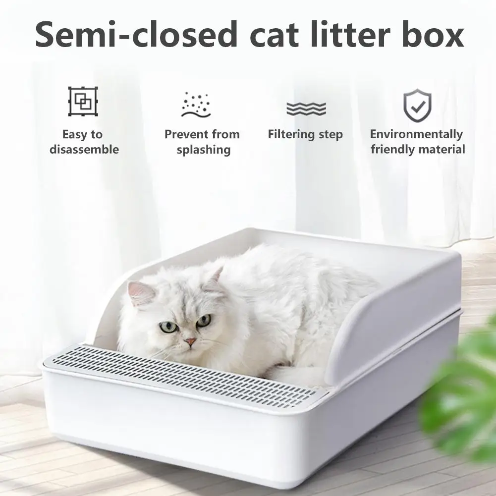 Cat Litter Box Anti-Splash Semi-Enclosed Deodorant Pet Dog Toilet Bedpan Cat Toilet Pan Sandbox with Shovel for Cats Small Dogs
Cat Litter Box Anti-Splash Semi-Enclosed Deodorant Pet Dog Toilet Bedpan Cat Toilet Pan Sandbox with Shovel for Cats Small Dogs